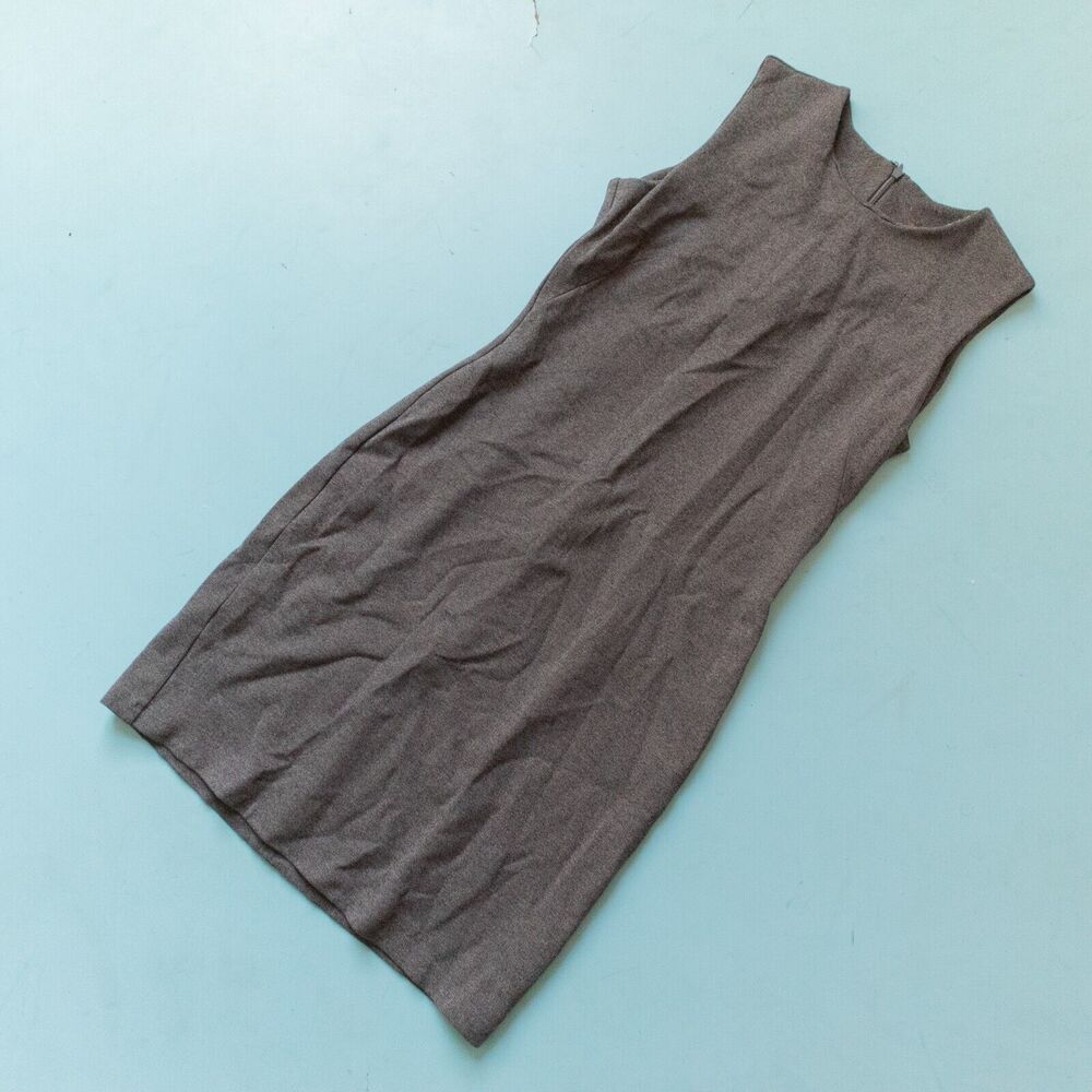 J McLaughlin Gray Sleeveless Sheath Knee Length Dress Size Small Amelia Cloth